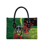 Canberra Raiders ANZAC Personalised Leather Bag Lest We Forget Poppy Camo