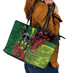 Canberra Raiders ANZAC Personalised Leather Tote Bag Lest We Forget Poppy Camo