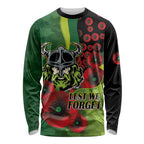 Canberra Raiders ANZAC Personalised Long Sleeve Shirt Lest We Forget Poppy Camo