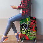 Canberra Raiders ANZAC Personalised Luggage Cover Lest We Forget Poppy Camo