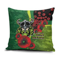 Canberra Raiders ANZAC Personalised Pillow Cover Lest We Forget Poppy Camo