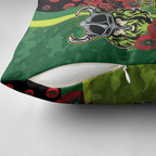 Canberra Raiders ANZAC Personalised Pillow Cover Lest We Forget Poppy Camo