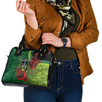 Canberra Raiders ANZAC Personalised Shoulder Handbag Lest We Forget Poppy Camo