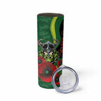 Canberra Raiders ANZAC Personalised Skinny Tumbler Lest We Forget Poppy Camo