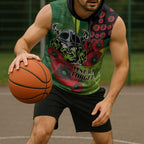 Canberra Raiders ANZAC Personalised Sleeveless Hoodie Lest We Forget Poppy Camo