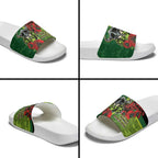 Canberra Raiders ANZAC Personalised Slide Sandals Lest We Forget Poppy Camo