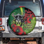 Canberra Raiders ANZAC Personalised Spare Tire Cover Lest We Forget Poppy Camo