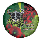 Canberra Raiders ANZAC Personalised Spare Tire Cover Lest We Forget Poppy Camo