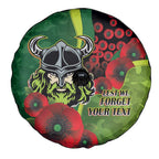Canberra Raiders ANZAC Personalised Spare Tire Cover Lest We Forget Poppy Camo