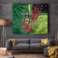 Canberra Raiders ANZAC Personalised Tapestry Lest We Forget Poppy Camo