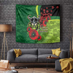 Canberra Raiders ANZAC Personalised Tapestry Lest We Forget Poppy Camo