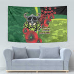 Canberra Raiders ANZAC Personalised Tapestry Lest We Forget Poppy Camo