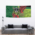 Canberra Raiders ANZAC Personalised Tapestry Lest We Forget Poppy Camo