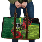 Canberra Raiders ANZAC Personalised Travel Bag Lest We Forget Poppy Camo