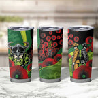 Canberra Raiders ANZAC Personalised Tumbler Cup Lest We Forget Poppy Camo