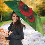 Canberra Raiders ANZAC Personalised Umbrella Lest We Forget Poppy Camo
