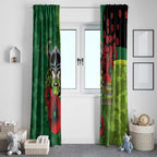 Canberra Raiders ANZAC Personalised Window Curtain Lest We Forget Poppy Camo