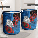 Canterbury-Bankstown Bulldogs ANZAC Personalised Laundry Basket Lest We Forget Poppy Camo