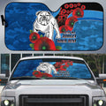 Canterbury-Bankstown Bulldogs ANZAC Personalised Auto Sun Shade Lest We Forget Poppy Camo