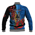 Canterbury-Bankstown Bulldogs ANZAC Personalised Baseball Jacket Lest We Forget Poppy Camo