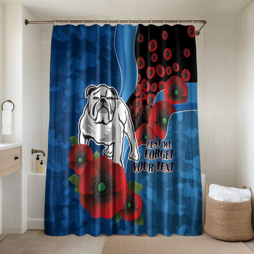 Canterbury-Bankstown Bulldogs ANZAC Personalised Bathroom Set Lest We Forget Poppy Camo