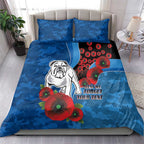 Canterbury-Bankstown Bulldogs ANZAC Personalised Bedding Set Lest We Forget Poppy Camo