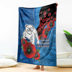 Canterbury-Bankstown Bulldogs ANZAC Personalised Blanket Lest We Forget Poppy Camo