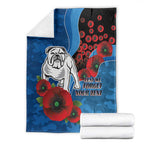 Canterbury-Bankstown Bulldogs ANZAC Personalised Blanket Lest We Forget Poppy Camo