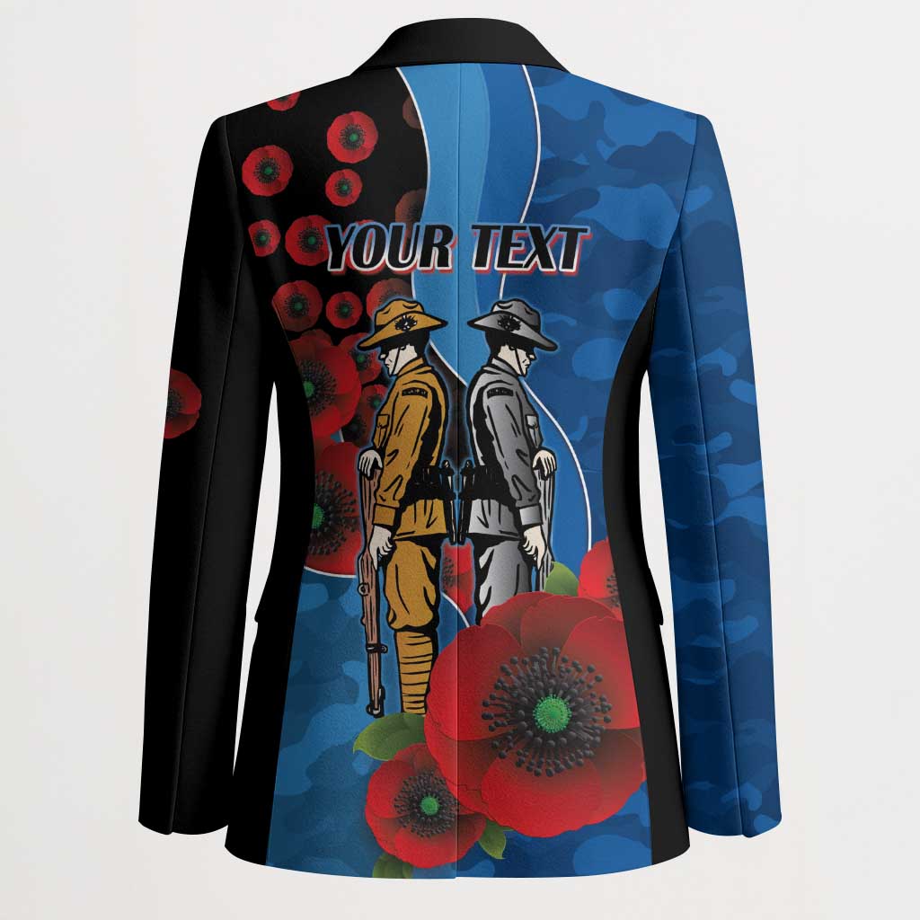 Canterbury-Bankstown Bulldogs ANZAC Personalised Blazer Lest We Forget Poppy Camo