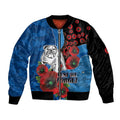 Canterbury-Bankstown Bulldogs ANZAC Personalised Bomber Jacket Lest We Forget Poppy Camo