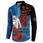 Canterbury-Bankstown Bulldogs ANZAC Personalised Button Sweatshirt Lest We Forget Poppy Camo