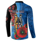 Canterbury-Bankstown Bulldogs ANZAC Personalised Button Sweatshirt Lest We Forget Poppy Camo