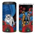 Canterbury-Bankstown Bulldogs ANZAC Personalised 4 in 1 Can Cooler Tumbler Lest We Forget Poppy Camo