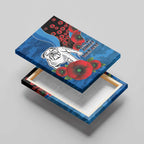 Canterbury-Bankstown Bulldogs ANZAC Personalised Canvas Wall Art Lest We Forget Poppy Camo