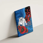Canterbury-Bankstown Bulldogs ANZAC Personalised Canvas Wall Art Lest We Forget Poppy Camo