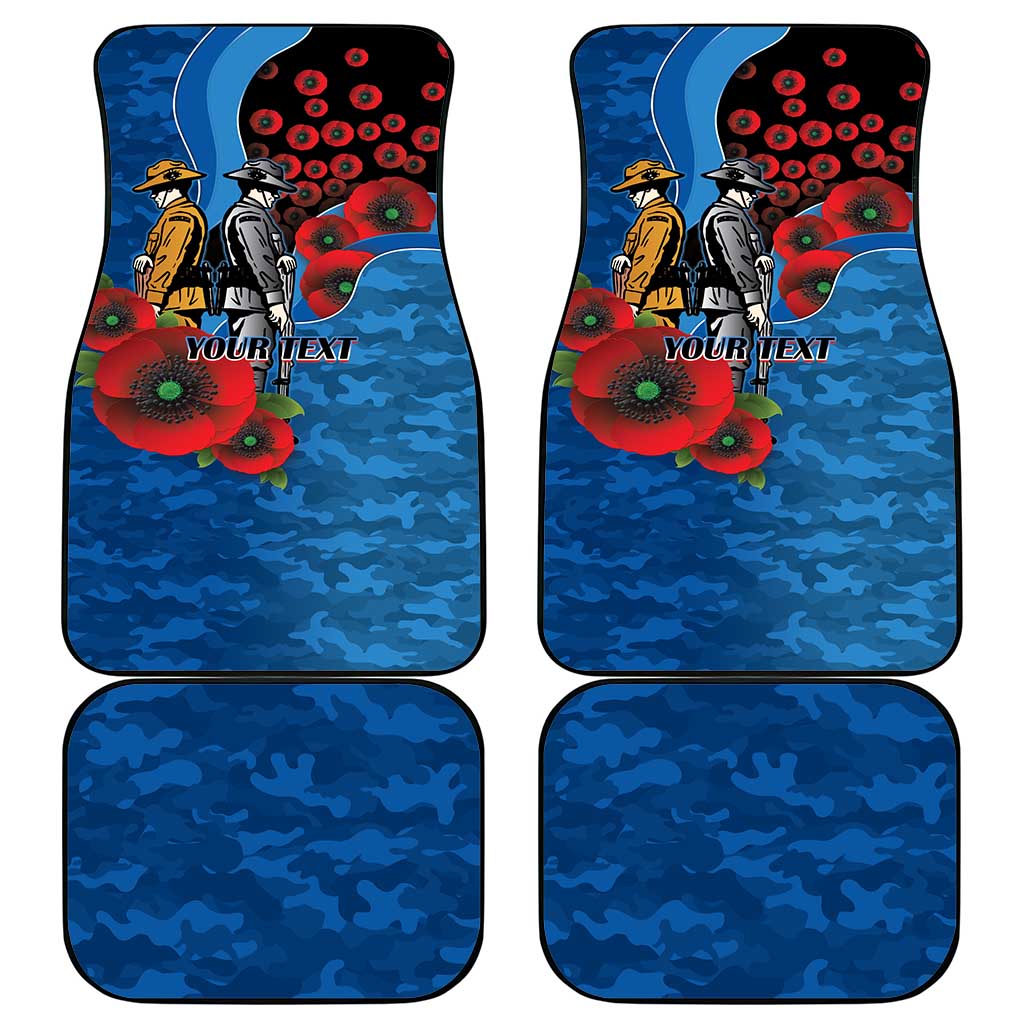 Canterbury-Bankstown Bulldogs ANZAC Personalised Car Mats Lest We Forget Poppy Camo