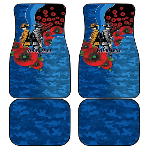 Canterbury-Bankstown Bulldogs ANZAC Personalised Car Mats Lest We Forget Poppy Camo