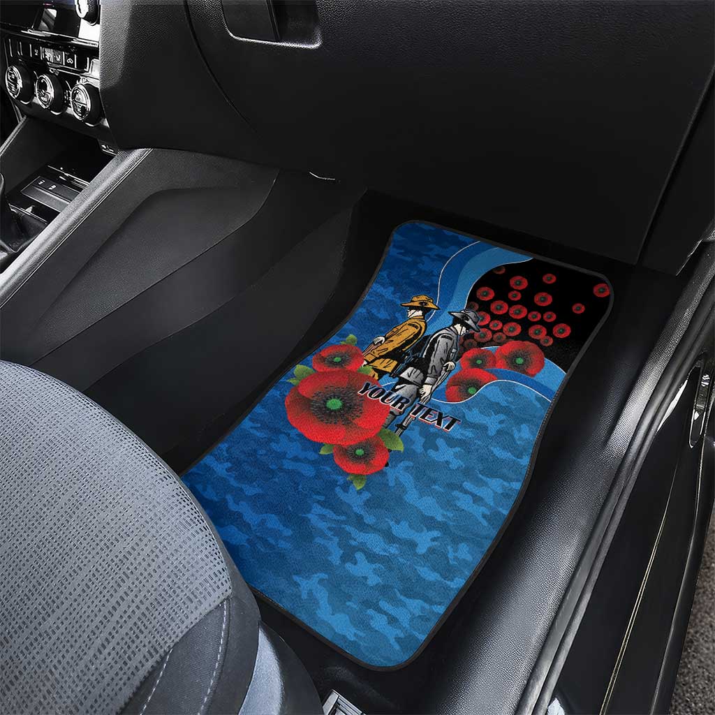 Canterbury-Bankstown Bulldogs ANZAC Personalised Car Mats Lest We Forget Poppy Camo