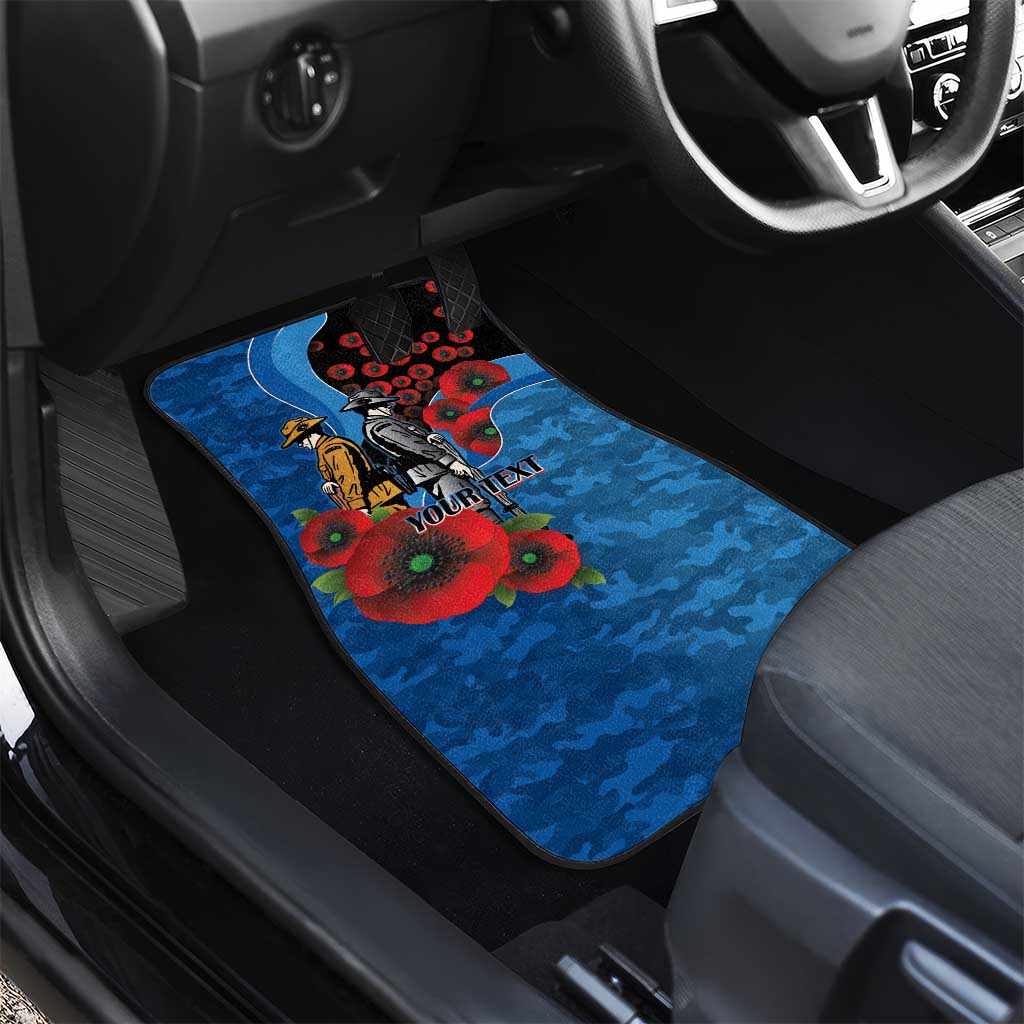 Canterbury-Bankstown Bulldogs ANZAC Personalised Car Mats Lest We Forget Poppy Camo