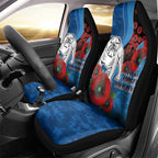 Canterbury-Bankstown Bulldogs ANZAC Personalised Car Seat Cover Lest We Forget Poppy Camo