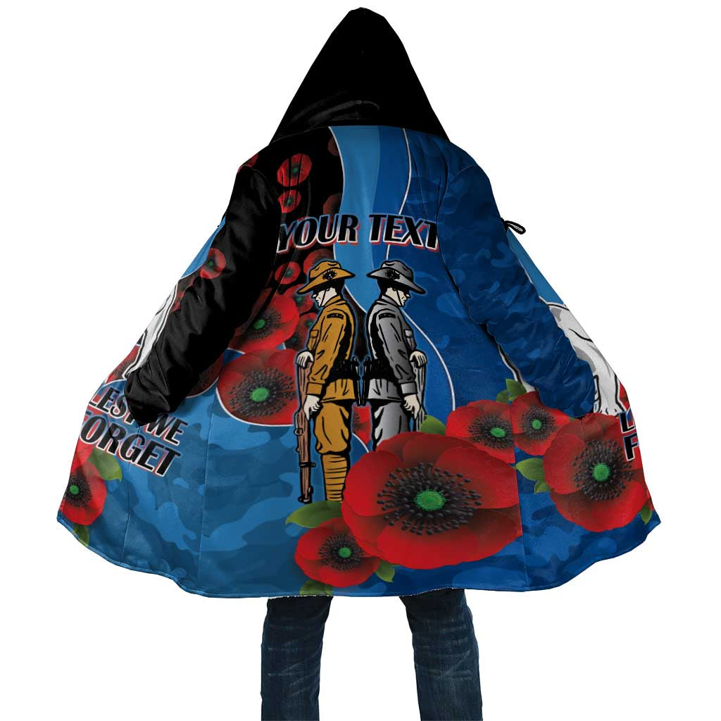 Canterbury-Bankstown Bulldogs ANZAC Personalised Cloak Lest We Forget Poppy Camo