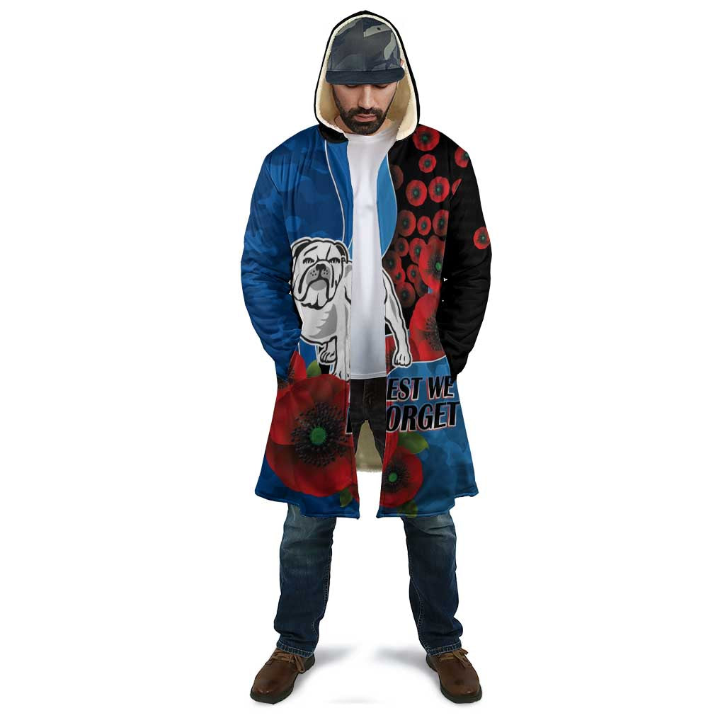 Canterbury-Bankstown Bulldogs ANZAC Personalised Cloak Lest We Forget Poppy Camo