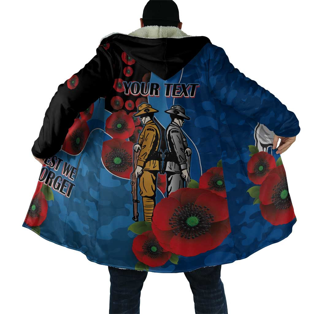 Canterbury-Bankstown Bulldogs ANZAC Personalised Cloak Lest We Forget Poppy Camo