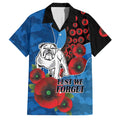 Canterbury-Bankstown Bulldogs ANZAC Personalised Family Matching Puletasi and Hawaiian Shirt Lest We Forget Poppy Camo