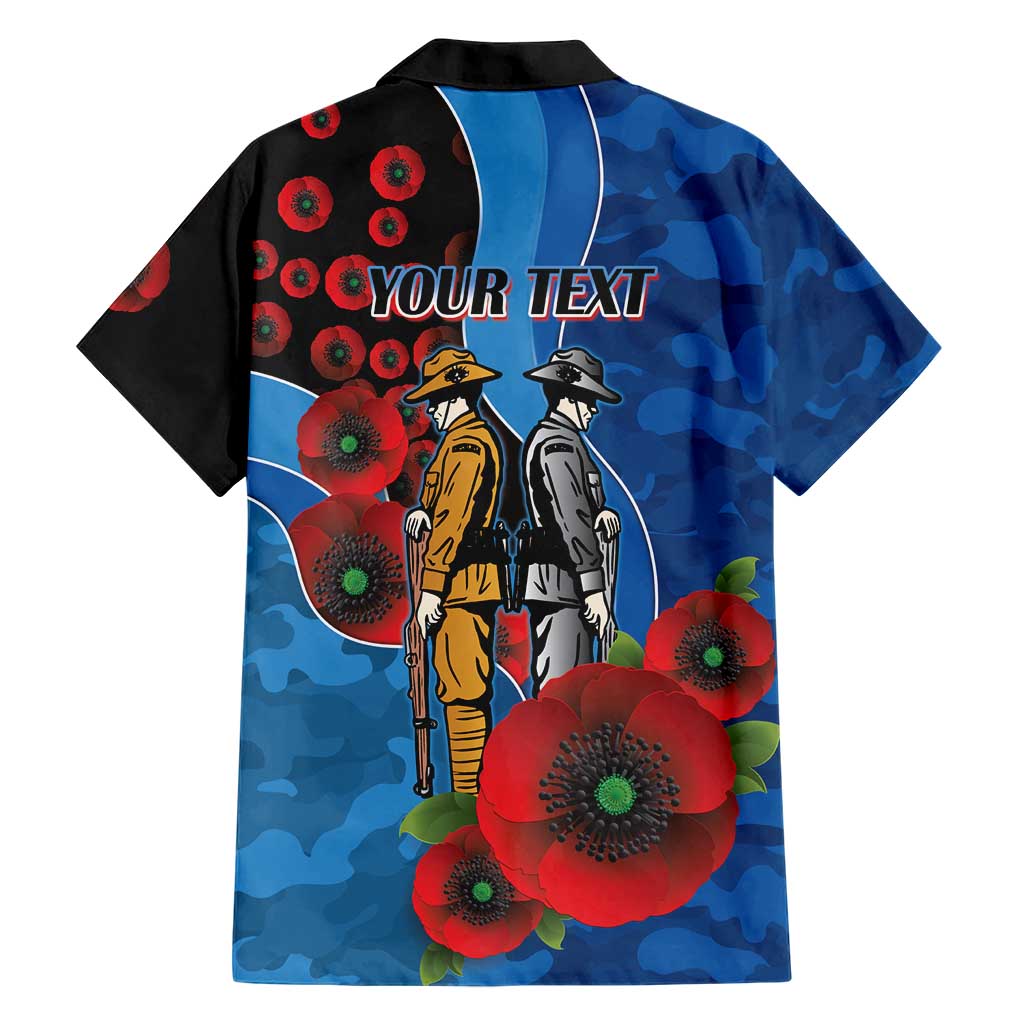 Canterbury-Bankstown Bulldogs ANZAC Personalised Family Matching Puletasi and Hawaiian Shirt Lest We Forget Poppy Camo