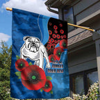 Canterbury-Bankstown Bulldogs ANZAC Personalised Garden Flag Lest We Forget Poppy Camo