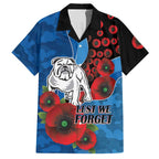 Canterbury-Bankstown Bulldogs ANZAC Personalised Hawaiian Shirt Lest We Forget Poppy Camo