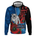 Canterbury-Bankstown Bulldogs ANZAC Personalised Hoodie Lest We Forget Poppy Camo