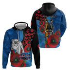 Canterbury-Bankstown Bulldogs ANZAC Personalised Hoodie Lest We Forget Poppy Camo