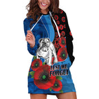 Canterbury-Bankstown Bulldogs ANZAC Personalised Hoodie Dress Lest We Forget Poppy Camo